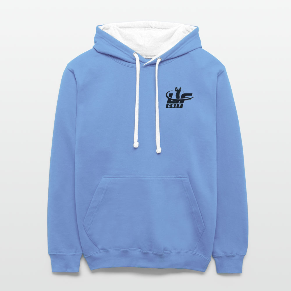 Contrast Hoodie - sky blue/white