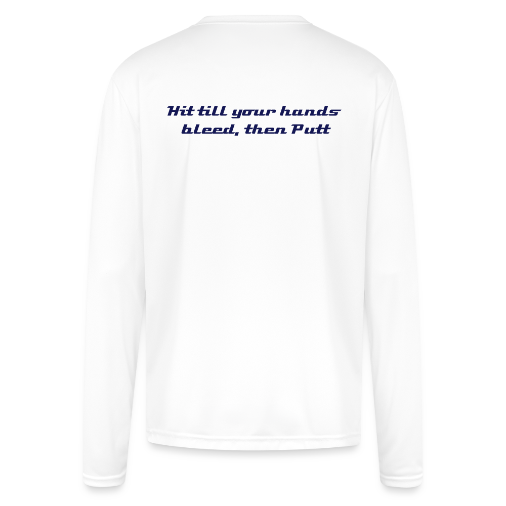 Men's Moisture Wicking Performance Long Sleeve T-Shirt - white