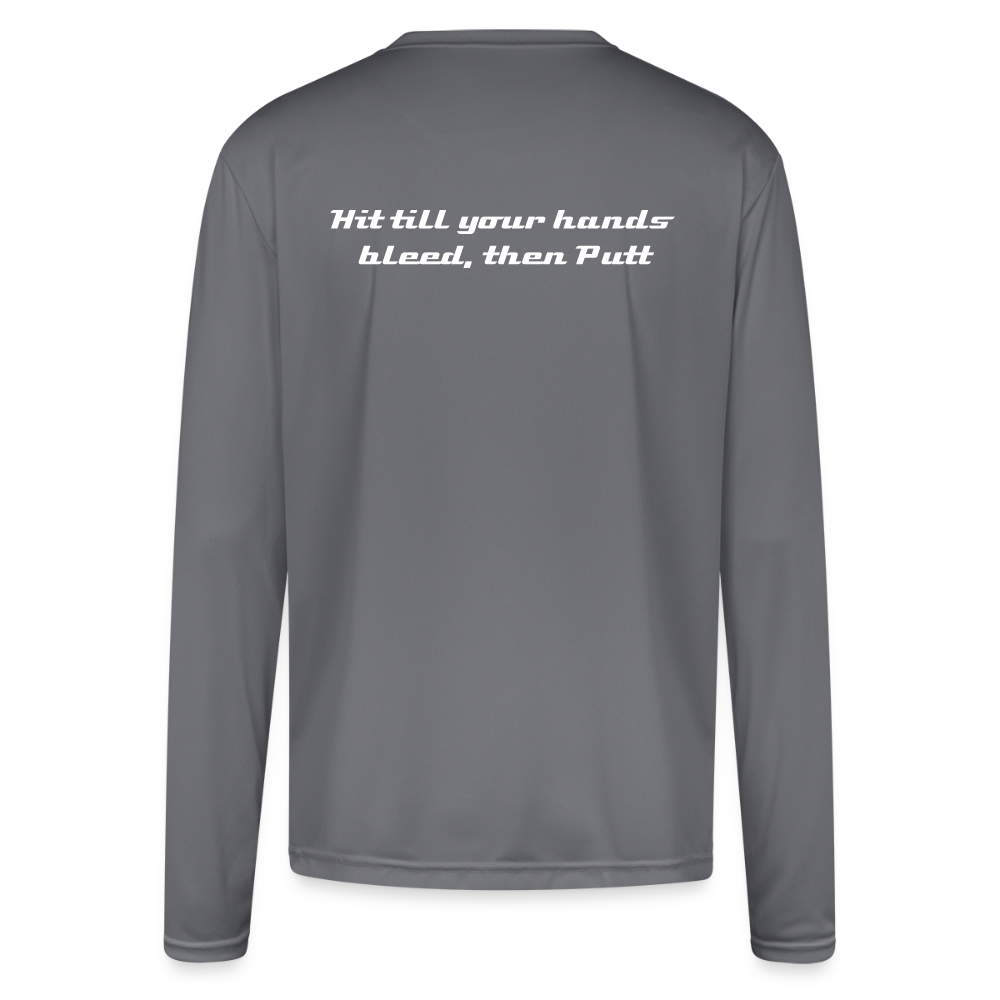 Men's Moisture Wicking Performance Long Sleeve T-Shirt - gray