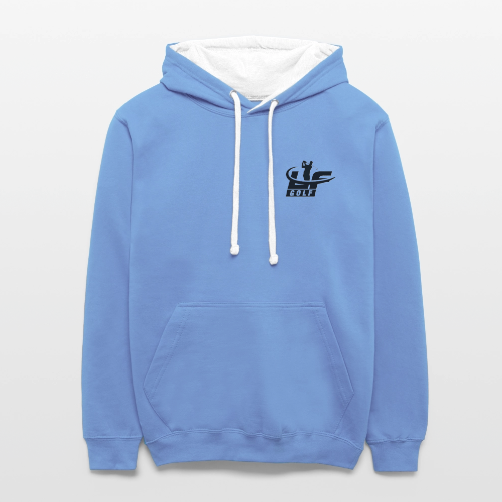 Contrast Hoodie - sky blue/white
