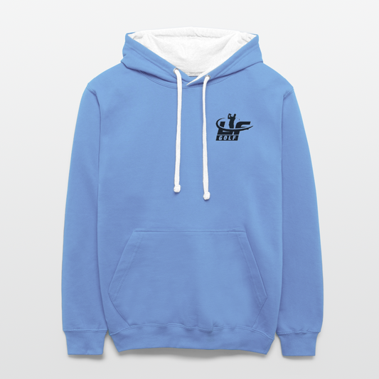 Contrast Hoodie - sky blue/white