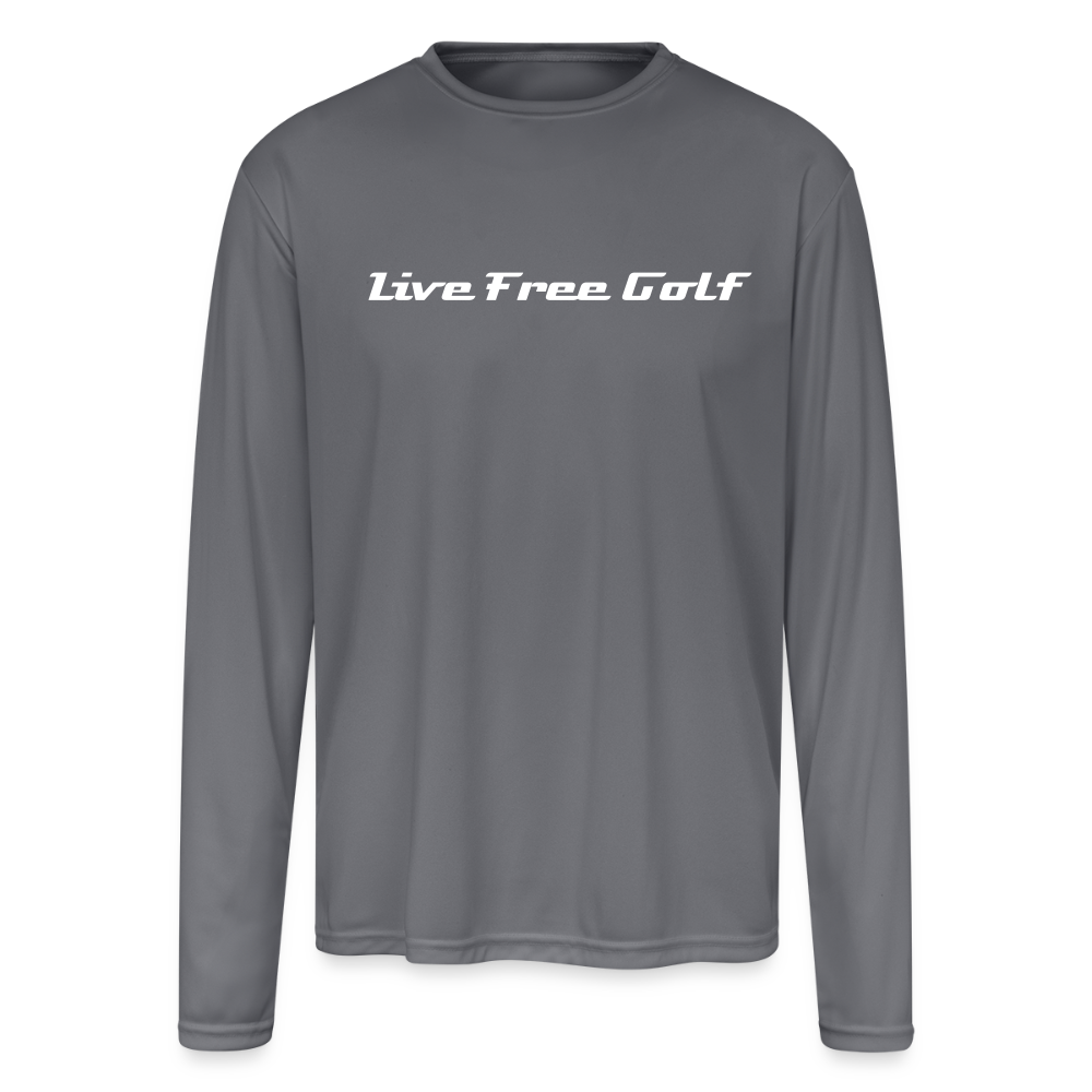 Men's Moisture Wicking Performance Long Sleeve T-Shirt - gray