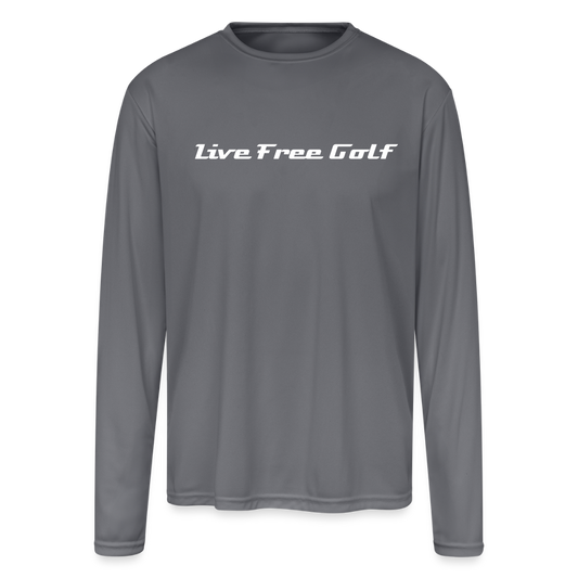 Men's Moisture Wicking Performance Long Sleeve T-Shirt - gray